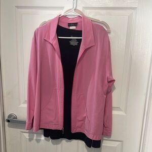 Kashel Pink Women's Jacket and No Boundaries Black Long Sleeve Top